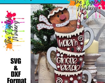 Christmas Gingerbread Sign SVG | Warm Gingerbread Wishes File | DIY Christmas Decor | TheDigitalMakery | Digital Download