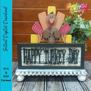 Fall SVG | Happy Turkey Day File | Fall Turkey Decor File | DIY Fall Decor SVG