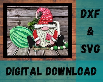 Watermelon Mini Gnome Shelf Sitter SVG File | Laser SVG Cut File ...