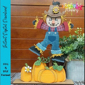 Herfstvogelverschrikker SVG | Vijl vogelverschrikker plankoppas | DIY herfstdecorbestand | Vogelverschrikker SVG