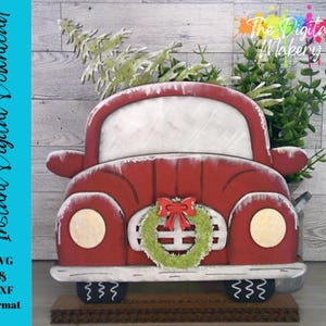 Christmas Truck SVG | Vintage Truck Laser Cut File | DIY Christmas Decor File | Farmhouse Christmas | Digital Download