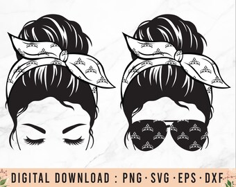 Download Messy Bun Bows Etsy