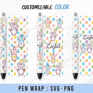 Gnomes Easter Eggs  Pen Wraps, Gnomes Easter Pen Wrap Sublimation, Easter Eggs Pen Waterslides png svg
