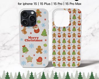 Design av telefonskal med kakor och jul | Sublimeringspaket med telefonskal | Sublimeringsdesign för iPhone | PNG- och JPG-fil | Direktnedladdning