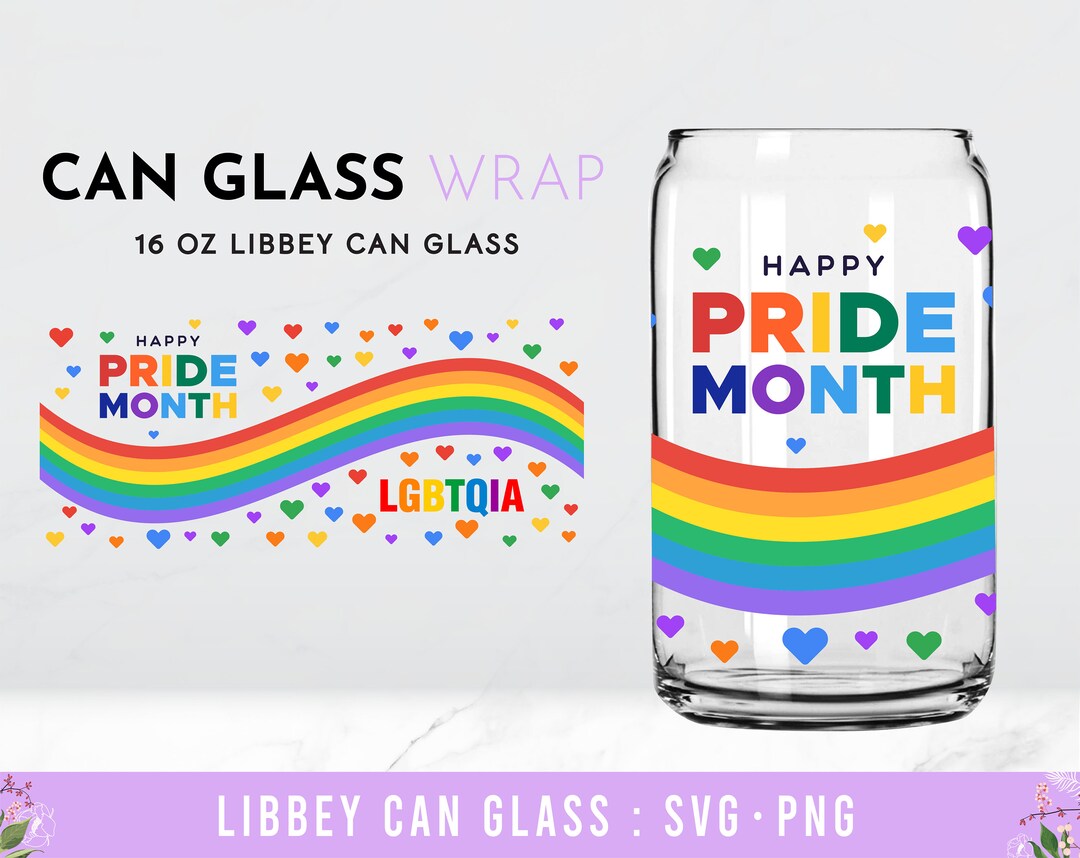 LGBTQIA Glass Wrap Svg | Pride Month Glass Wrap Svg | Love is Love ...