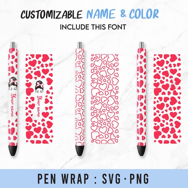 Heart pen wraps SVG, Love pen wrap, Hearts Epoxy Pen Wrap, Epoxy Glitter Pen Wrap, Digital File PNG High Resolution, gift for her, Valentine