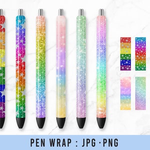 Rainbow Glitter pen wrap | lgbtqia glitter potlood PNG voor pen | Inkt Joy Pen Wrap | Digitale Download PNG JPG | epoxy pen wrap png |