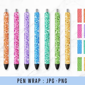 Rainbow Glitter pen wrap | lgbtqia glitter pencil PNG for pen | Ink Joy Pen Wrap | Digital Download PNG JPG | epoxy pen wrap png