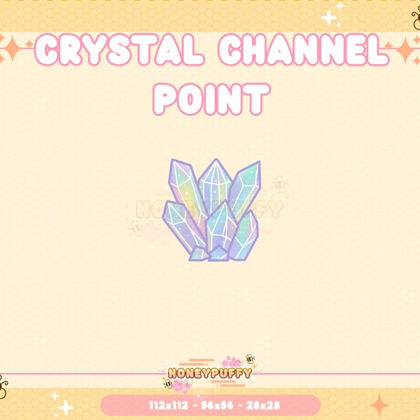 Crystal Channel Points For Twitch / Channel Point / Emote / Badges / Kawaii / Pastel / Gem / Stones