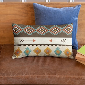 Southwestern Lumbar Pillow Covers,Native American Pillow Case,Aztec Ethnic Cushion,Rug Design Throw Pillow|Rectangle Pillowcase