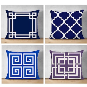 Greek Key Pillow Cover|Geometric Throw Pillow|Bohemian Cuıshion Case|Greek Pillow Case|Geometric Home Decor|Outdoor Pillowcase