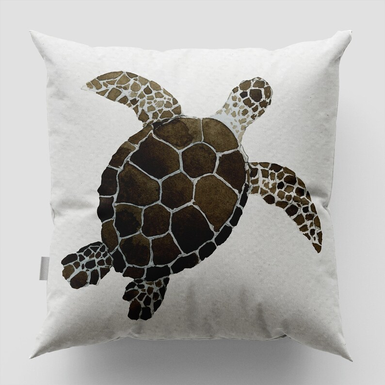 Sea Turtle Pillow Coveroctopus Pillow Covernautical Etsy
