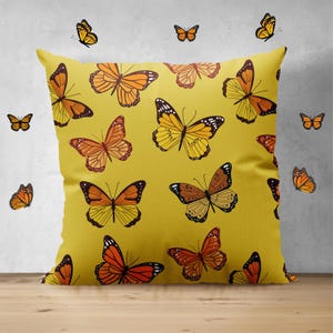Butterfly Pillow Cover, Butterfly Lumbar Cushion Case,Summer Throw Pillow Cover,Spring Pillow Case,Animal Pillow Sham, Kids Room Decor
