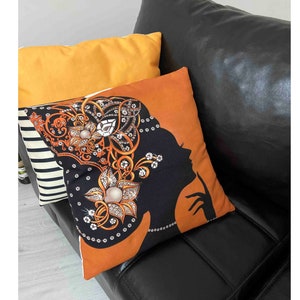 African Pillow Cover|Rustic Cushion Case|Afrocentric Throw Pillow|Boho Ethnic Sofa Pillowcase| Authentic Home Decor|18x18 Pillow Case