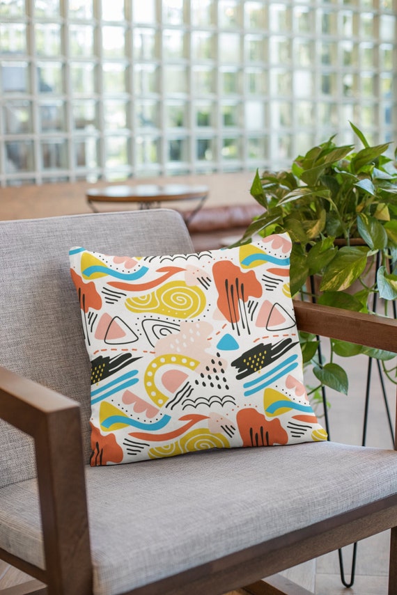 Decorative Abstract Pillow Cover, Mid Century Cushion Case, Modern Art Throw Pillow, Minimalist Pillowcase, Abstract Home Decor