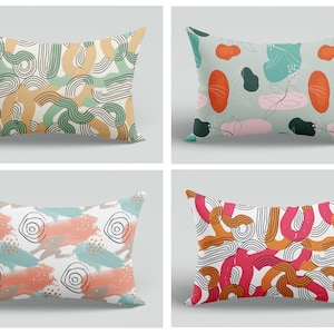 Modern Art Pillow Case|Minimalist Cushion Cover|Abstract Shapes Throw Pillow Cover|Modern Home Decor|Lumbar Pillow Case|16x24 Pillow Cover