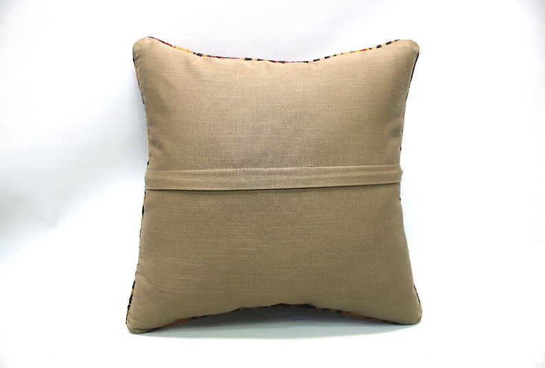 Kilim Euro Pillow|Kilim Euro Sham|Turkish Cushion Cover|16x16 Decor Pillow|Accent Throw Pillow