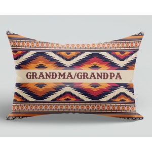 Personalized Kilim Pillow Cover, Custom Text Rug Design Throw Pillow,  Southwestern Cushion Case, Grandma Gift, Personalize Gift, Pillowcase