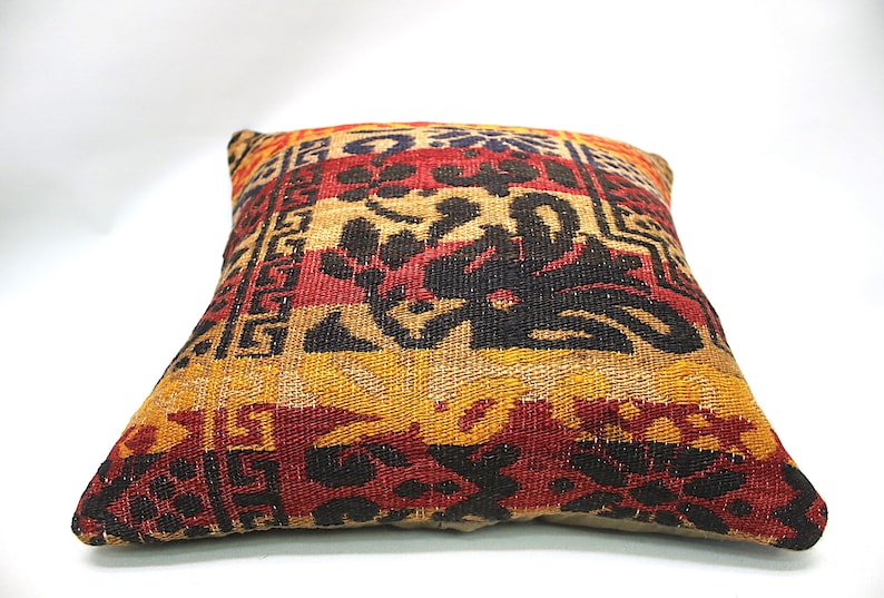 Kilim Euro Pillow|Kilim Euro Sham|Turkish Cushion Cover|16x16 Decor Pillow|Accent Throw Pillow