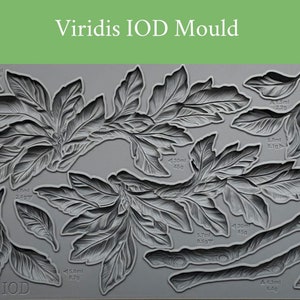 IOD Viridis Mould * Iron Orchid Designs Leaf Foliage Stem Greenery Mold for Clay, Resin, Sugar Arts