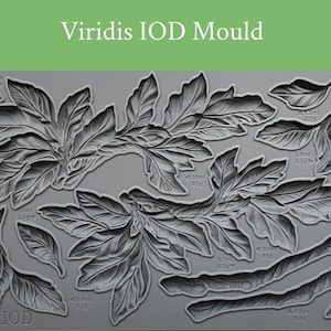 IOD Viridis Mould * Iron Orchid Designs Leaf Foliage Stem Greenery Mold for Clay, Resin, Sugar Arts