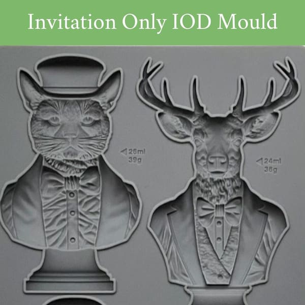 IOD Invitation Only Mould * Iron Ørchid Designs Cat Dog Deer Woof in Tuxedo Wedding Suit Silicone Mold