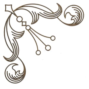 Tulip Corners * C112 Polyonlays Laser Cut Wood Appliques Bendable Paintable Furniture and Craft Embellishments US Shipping