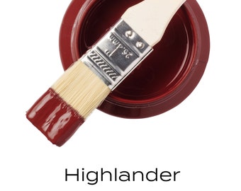 Highlander Fusion Mineral Paint Pint *Deep Scarlet Red No Wax Furniture and Cabinet Paint Quick Shipping