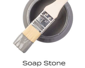 Soap Stone Fusion Mineral Paint Pint *Medium Gray Blue Undertones Furniture and Cabinet No Wax Paint  Fast Shipping