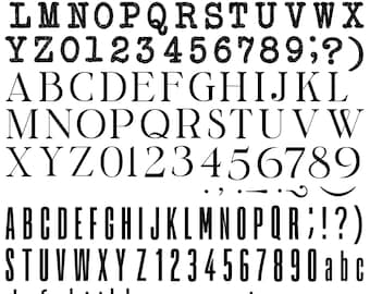 Letterpress IOD Stamp * Iron Orchid Designs Alphabet Letters and Numbers Upper Case Lower Case Stamps Alpha for Ink or Paint Paper Crafts