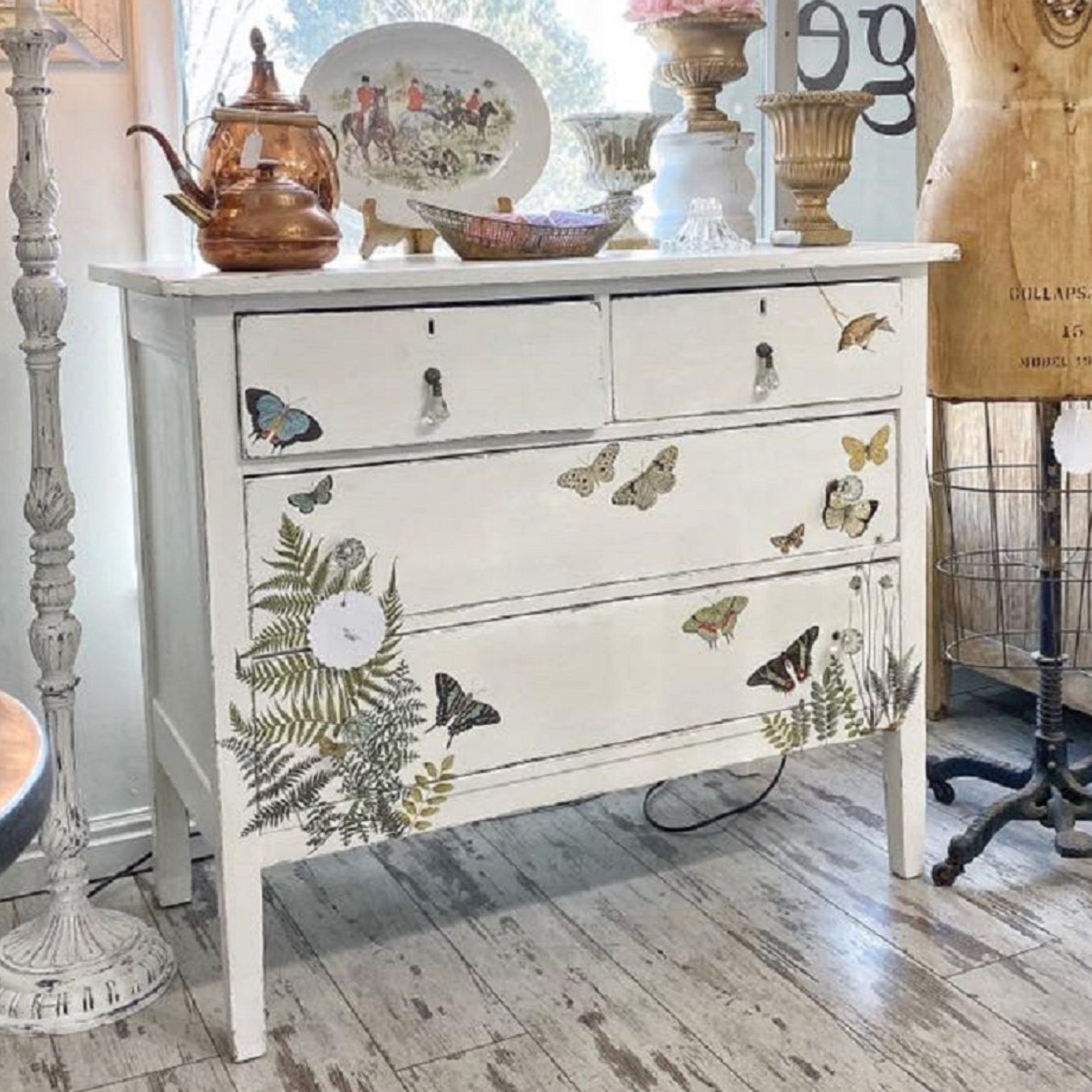 IOD Fronds furniture transfer Iron Orchid Designs Leaves Fern Etsy