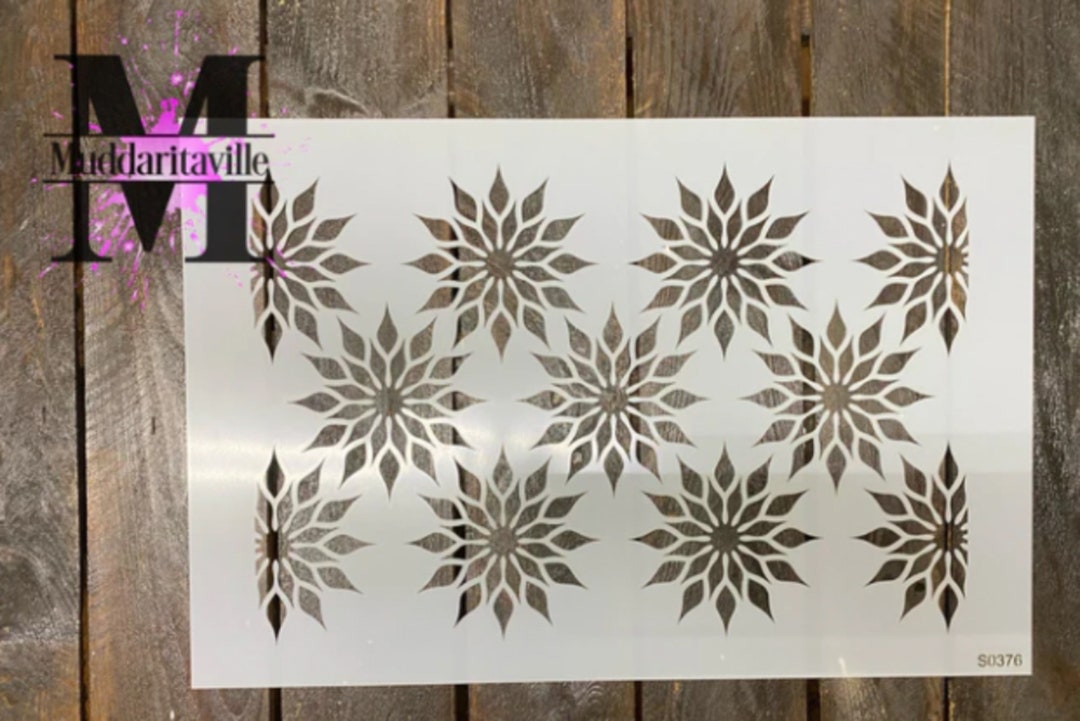 Sunshine Star Pattern Stencil * Reusable Mylar Sun Flower Stencil for ...