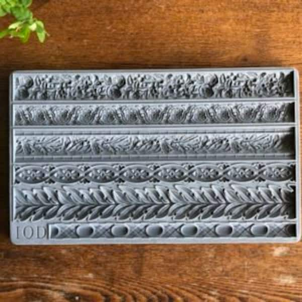 IOD Trimmings 1 Mould Iron Orchid Designs Molding Trim Silicone Border Mold Sugar Arts Furniture Resin Mold