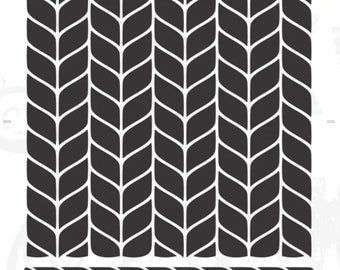 Cable Knit Stencil * Funky Junk Sweater Stitch Pattern Stencil
