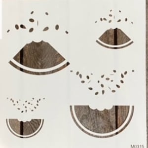 Watermelon Slice Stencil * Muddaritaville Mylar Reusable Stencil of Watermelon Slices and Seeds  Fast Shipping