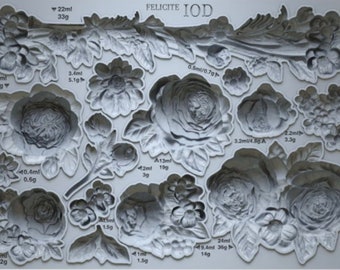 Felicite IOD Mould * Iron Orchid Designs Rose Bouquet Mould