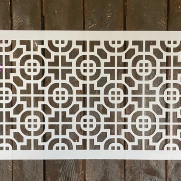 Gina Pattern Stencil * Laser Cut Reusable Mylar Stencil with All Over Geometric Pattern for Furniture, DIY Crafts, Decor