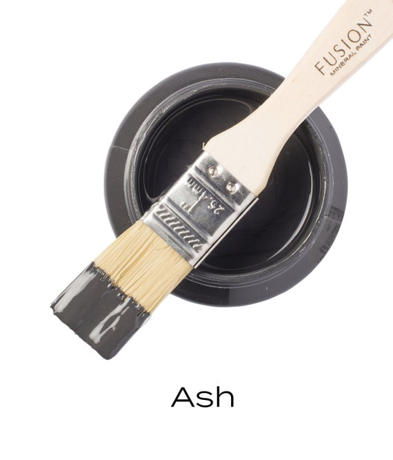 Ash Fusion Mineral Paint Pint  *Dark Deep Gray Acrylic Mineral Furniture Paint No Wax No Top Coat Won't Fade
