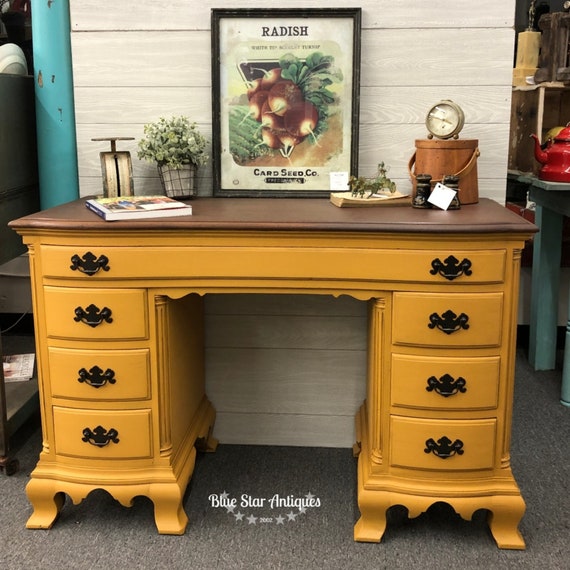 Fusion Mustard Paint Pint Fusion Mineral Paint Golden Yellow No Wax All in  One Furniture and Cabinet Paint 