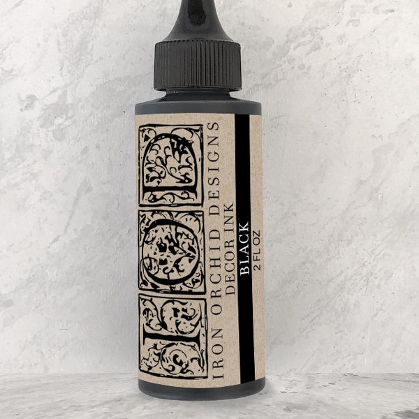 IOD Black Ink Archival Permanent Ink Ebony Iron Orchid Designs Stamping Ink