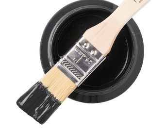 Cast Iron Fusion Mineral Paint Pint * Black Dark Gray No Wax All-In-One Furniture Paint