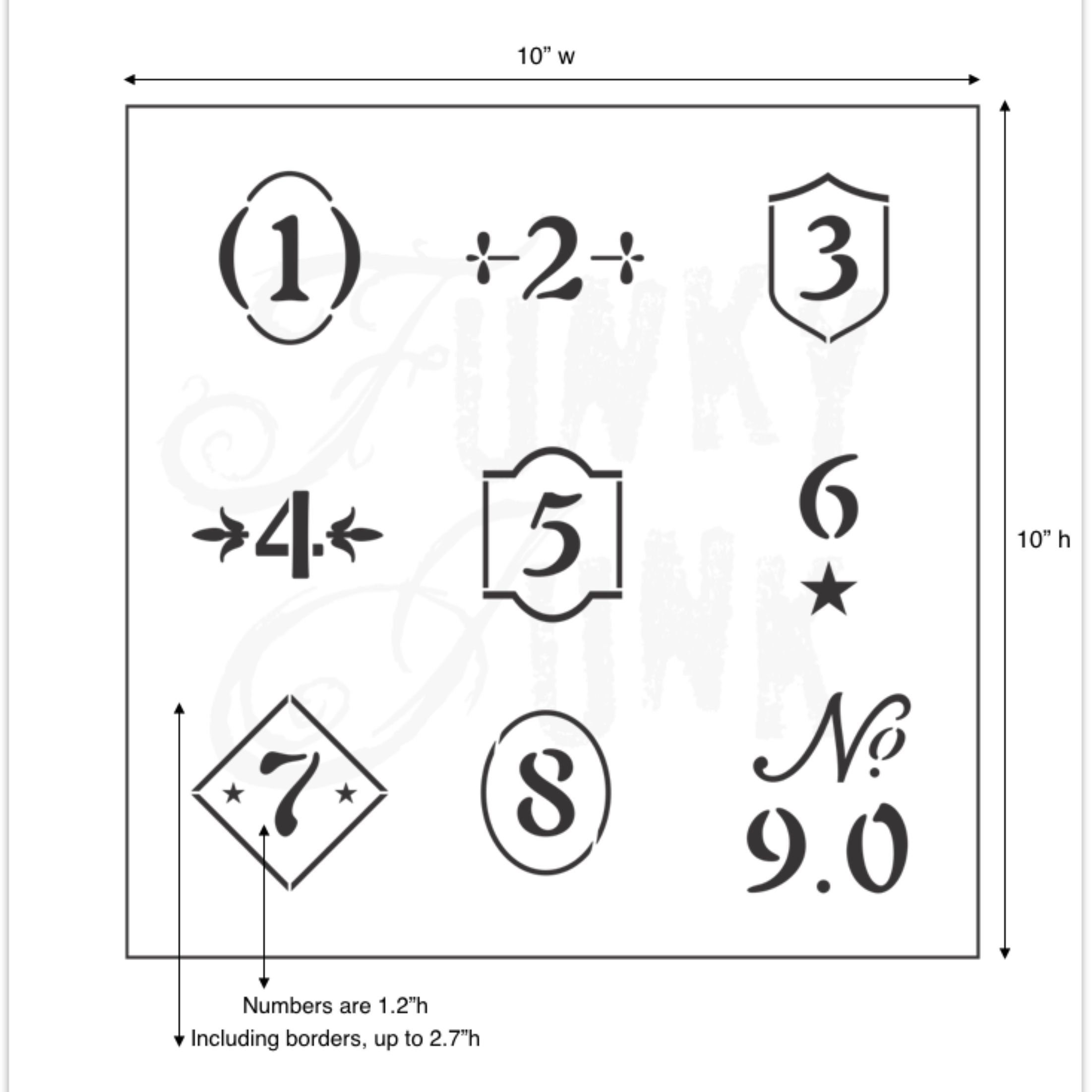 [LETTER3 5] Number Antique Crock Markings