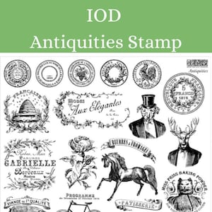 May include: Black and white vintage stamp images with various designs, including a rooster, a horse, a deer, a cat, a beehive, a bicycle, a rose, and text in French. The stamps are for use in crafting and scrapbooking.