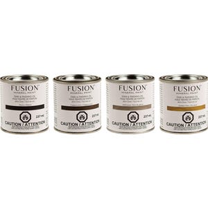 Stain and Finishing Oil by Fusion Mineral Paint *SFO One Step Stain with Built in Top Coat Cappuccino Ebony Driftwood White Natural Pine