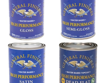High Performance Topcoat * General Finishes Water Based Polyurethane Gloss, Semi Gloss, Satin, Dead Flat
