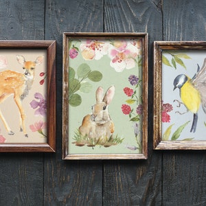 IOD Whispering Willow Transfer * Iron Orchid Designs Forest Fox Deer Rabbit Badger Hedgehog Mushroom Rub On Furniture Decal