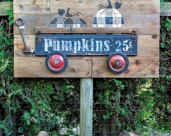 Pumpkins 25c Stencil * Funky Junk Pumpkin Sign Mylar Reusable Stencil