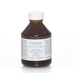 Hemp Oil by Fusion Mineral Paint *Food Safe Oil for Wood and Furniture Top Coat Large 500ml