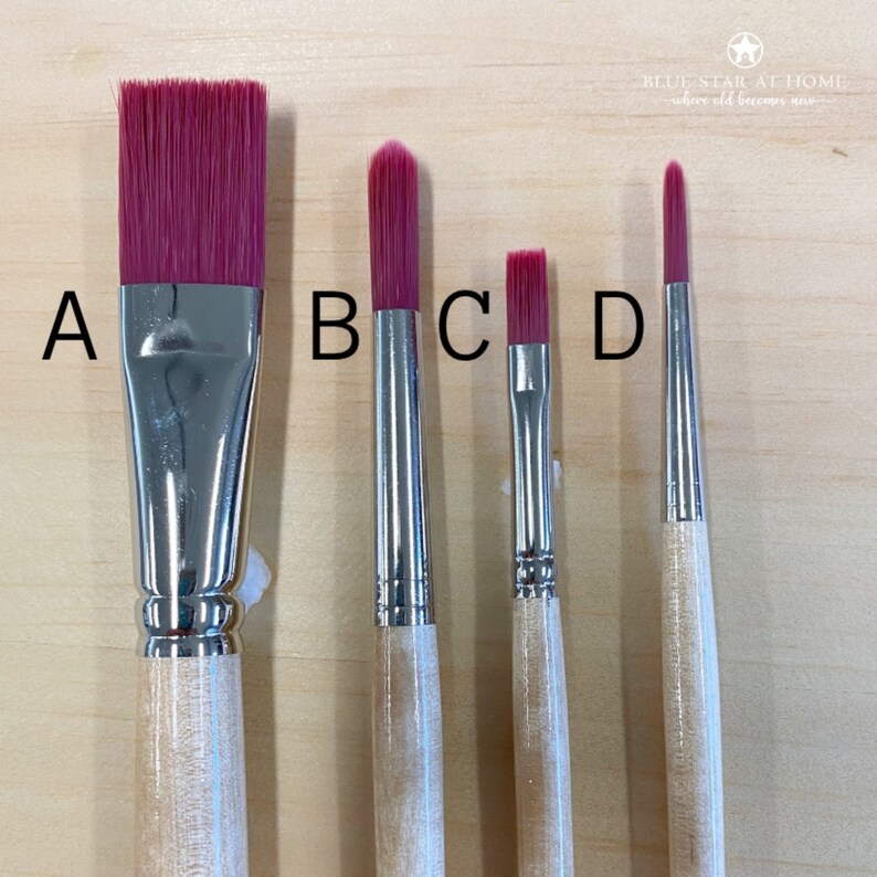 Staalmeester Artist Brushes * High Quality Synthetic Bristle Paint Brushes for Detail Painting and Art, Round and Flat Fitch Two Sizes bild 2