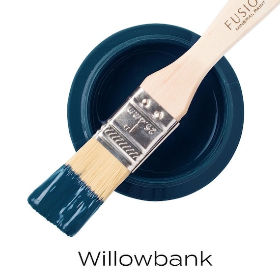 Willowbank Fusion Mineral Paint Pint *Navy Blue Furniture and Cabinet Paint No Wax  Eco Friendly Quick Shipping